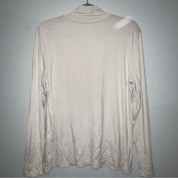 Chicoโs Felicia Mock Turtleneck Sz 2 Large cream bone Fall classic wardrobe - Picture 8 of 9